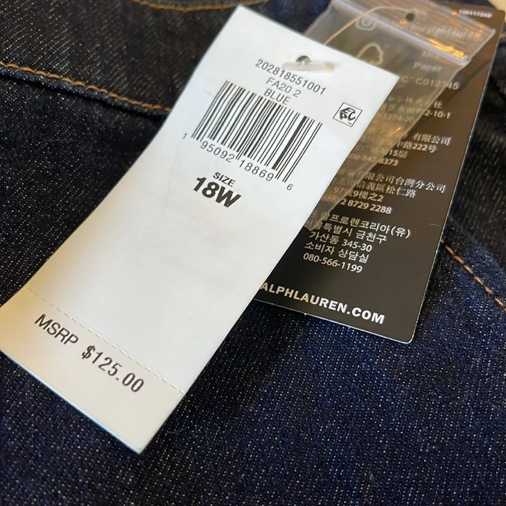 Lauren Ralph Lauren straight leg dark denim jeans - Picture 4 of 6